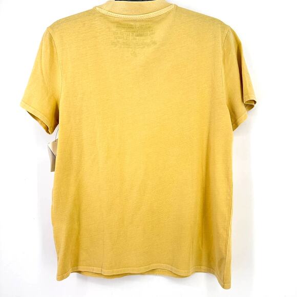 Volcom Lock It Up Retro Hawaiian Print T-Shirt Size XS Gold Yellow - Picture 5 of 6